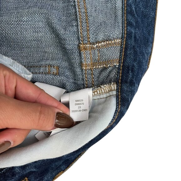 Madewell Denim Mid Rise Maxi Skirt Dark Wash Size 23 NM529 Retro Country Western - Picture 6 of 9